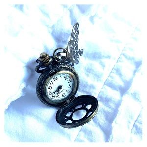 Pocketwatch and Butterfly Charm